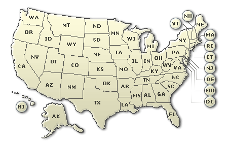 Clickable US map
