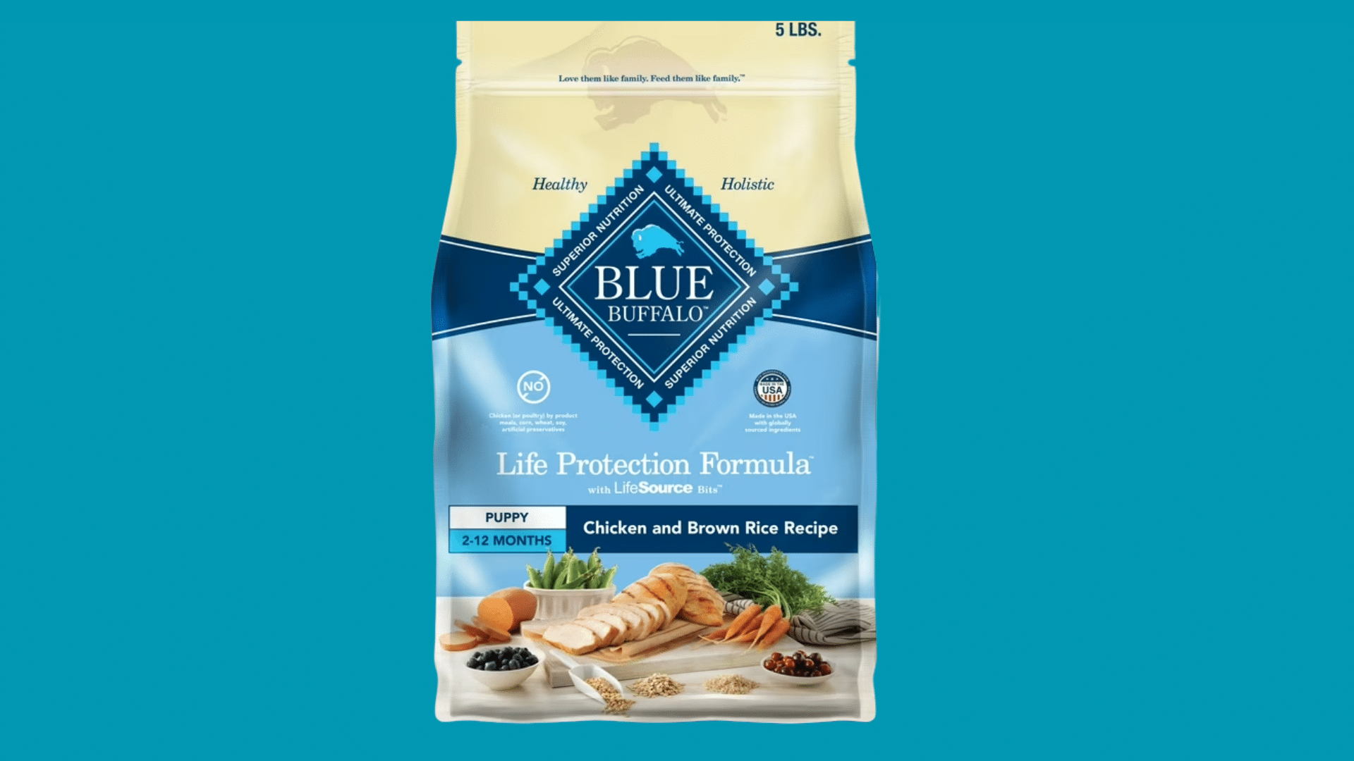 blue buffalo life protection puppy recipe with real chicken wholesome grains and essential nutrients