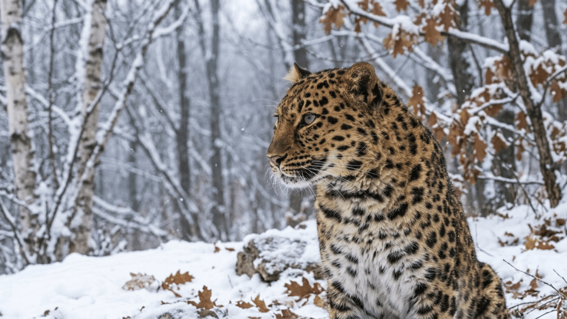 endangered amur leopard captured in the wild reflecting conservation action and population recovery