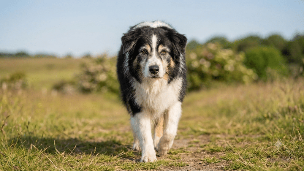 healthy senior dog with gray muzzle illustrating when dogs become seniors by breed and size